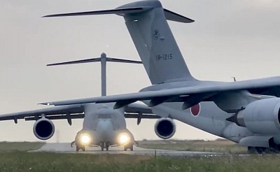 入間基地　航空自衛隊　C-2 ナイトフライト