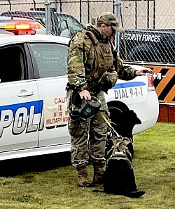 横田基地　警備犬　軍用警備犬　K-9