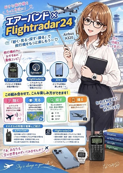 エアーバンド　エアバンド　フライトレーダー　フライトレーダー24